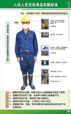 入坑人员劳保用品穿戴用品规范图片